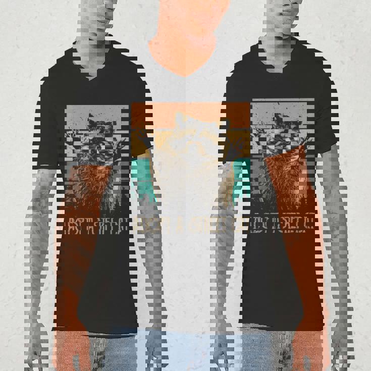 Adopt A Street Cat V-Neck T-Shirt - Artful Animal Lovers