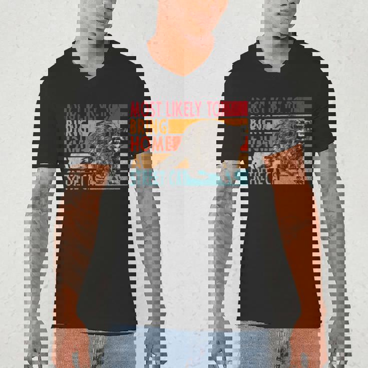 Adopt A Street Cat Shirt Street Cat Funny Raccoon Lovers Men's V-Neck T-Shirt
