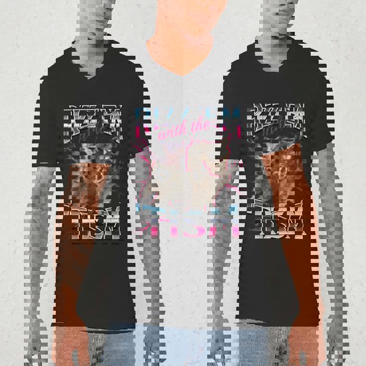 Autistic Raccoon Meme Men's V-Neck T-Shirt | Quirky Autism Humor