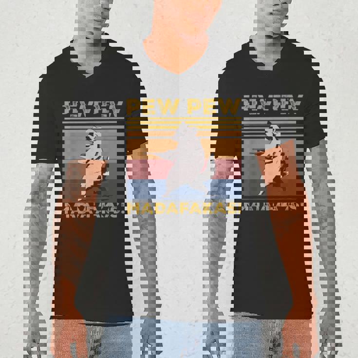 Pew Pew Raccoon Lover - Vintage Retro Men's V-Neck Tee