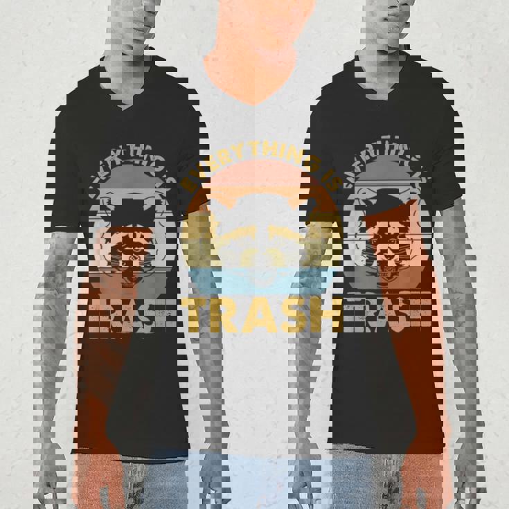 Raccoon Lovers V-Neck T-Shirt - Vintage Design for Men
