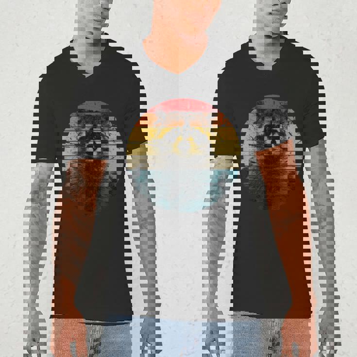 Raccoon Men's V-Neck T-Shirt | Unique Wildlife Design