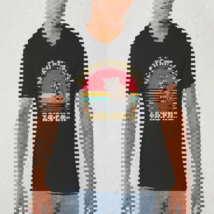 Raccoon Spirit V-Neck T-Shirt for Raccoon Fans | Enjoy Unique Humor