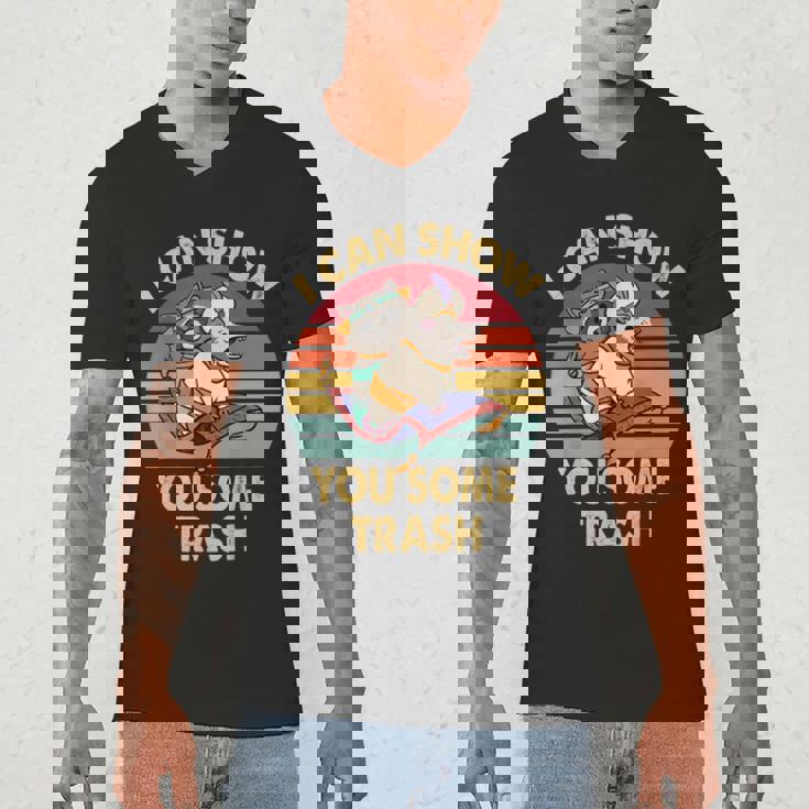 Raccoon Vintage Lovers Men's V-Neck T-Shirt | Fun Eco Style