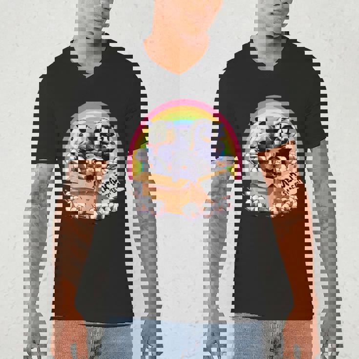 Vintage Men's V-Neck T-Shirt - Adopt a Street Cat & Friends Theme