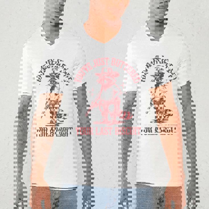 Cowboy Raccoon Men's V-Neck T-Shirt - Fun Western Style