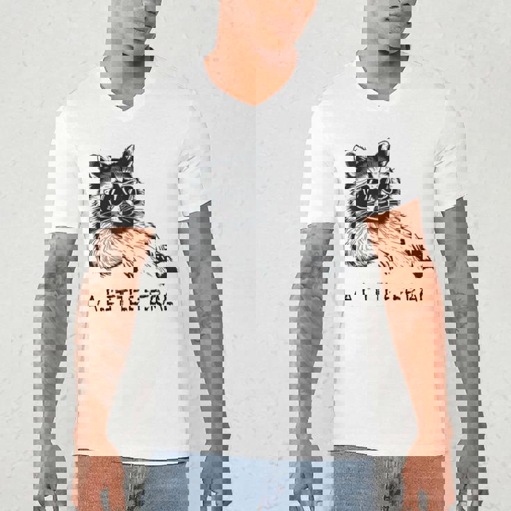 Raccoon Moon Trash Panda Men's V-Neck T-Shirt - Nighttime Adventure