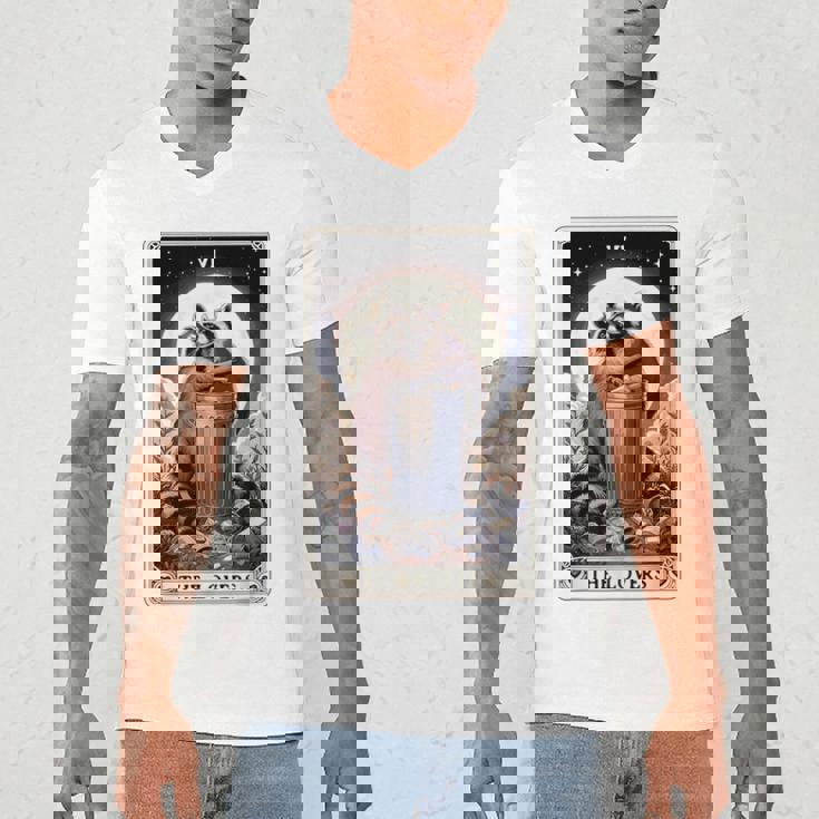 Raccoon Tarot The Lovers Men's V-Neck T-Shirt | Unique Gift