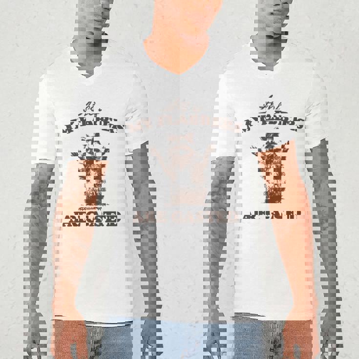 Raccoon V-Neck T-Shirt - Unisex Fun Design