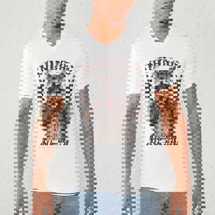 Retro Raccoon Feral Summer Men's V-Neck T-Shirt | Wild Style