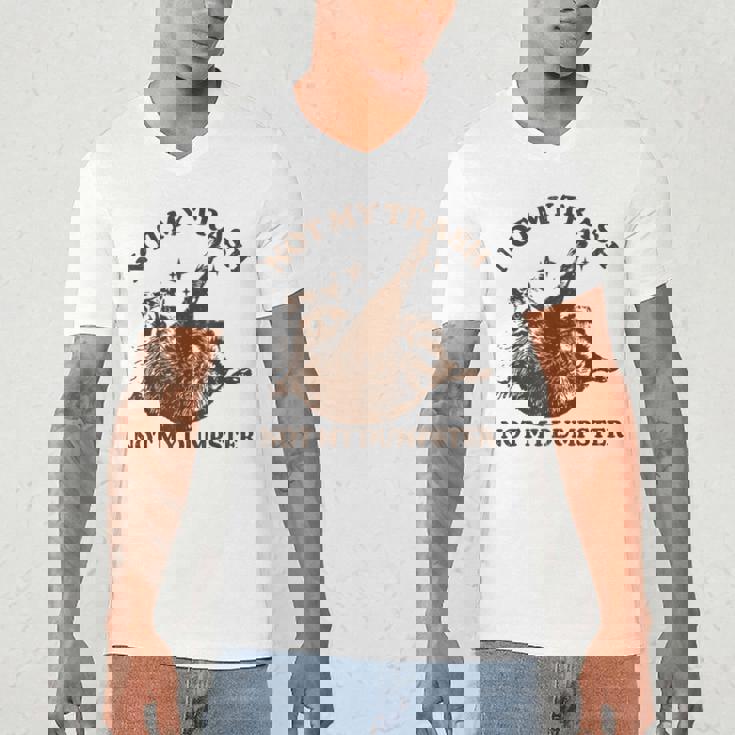 Sarcastic Raccoon Men's V-Neck T-Shirt - Humor for Everyday