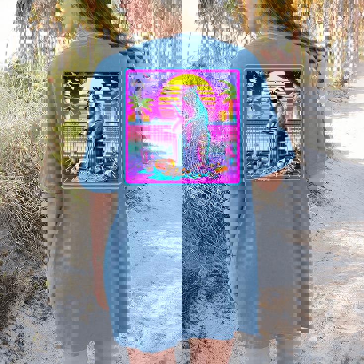 Vaporwave Raccoon Retrowave Synthwave Raccoon Meme Women's Comfort Colors T-Shirt Back Print Vaporwave Raccoon Retrowave Synthwave Raccoon Meme Women's Comfort Colors T-Shirt Back Print