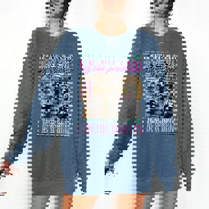 Raccoon Meme Comfort Colors Sweatshirt - Bootleg Style Statement