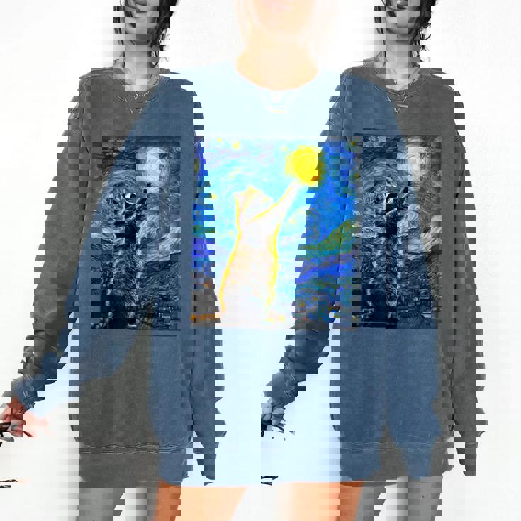 Raccoon Starry Night Sweatshirt - Van Gogh Inspired Art, Comfort Colors