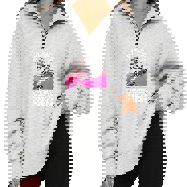 Get In Loser Meme Oversized Sweatshirt | Funny Raccoon Opossum