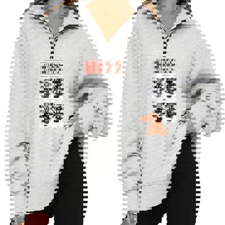 Raccoon Music Band Sweatshirt - Unisex Half Zip Oversized