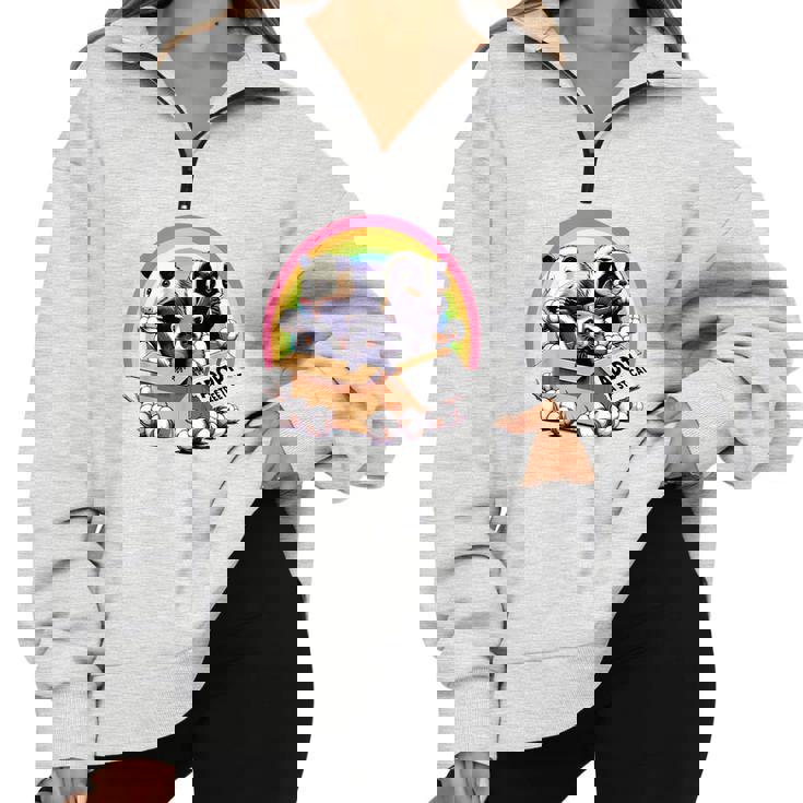 Adopt A Street Animal Oversized Sweatshirt - Vintage Style Half Zip