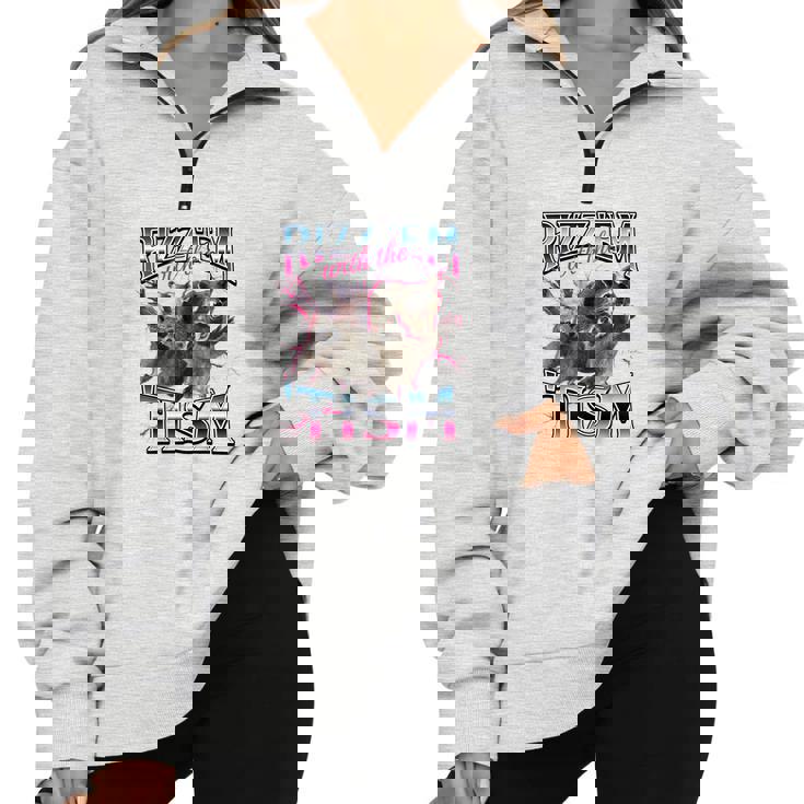 Autistic Raccoon Half Zip Oversized Sweatshirt - Fun Meme Vibe Autistic Raccoon Half Zip Oversized Sweatshirt - Fun Meme Vibe