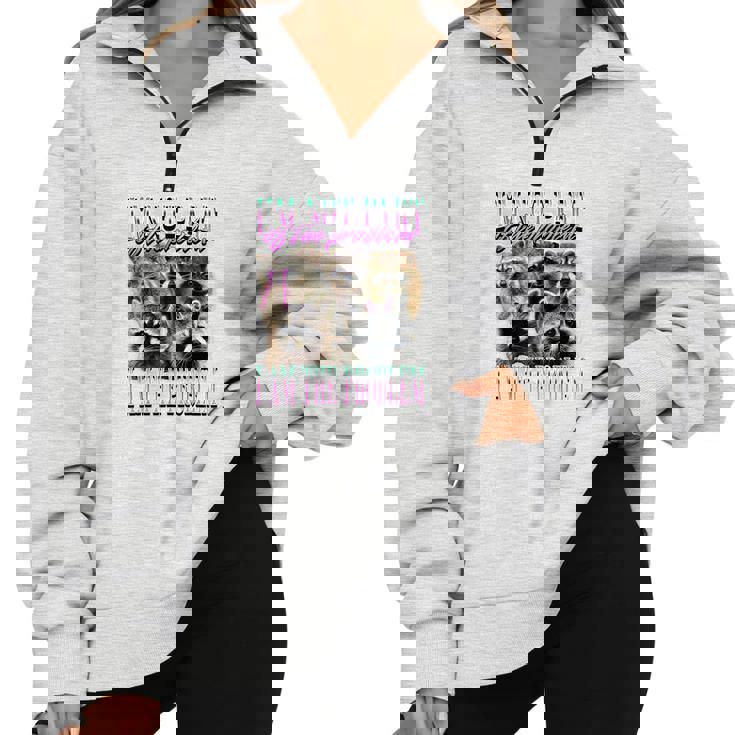 I'm Not Part Of The Problem Raccoon Meme Bootleg Half Zip Oversized Sweatshirt I'm Not Part Of The Problem Raccoon Meme Bootleg Half Zip Oversized Sweatshirt