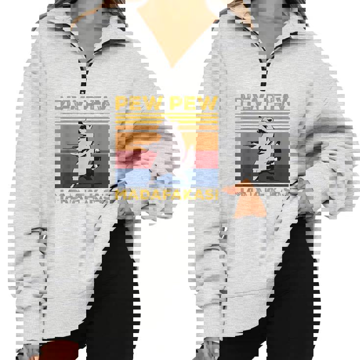 Pew Pew Raccoon Lover Sweatshirt - Vintage Retro Half Zip Pew Pew Raccoon Lover Sweatshirt - Vintage Retro Half Zip