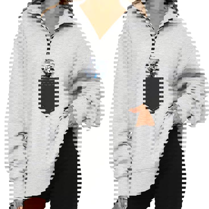 Pocket Raccoon Shirt Cute Raccoon In Pocket Half Zip Oversized Sweatshirt Pocket Raccoon Shirt Cute Raccoon In Pocket Half Zip Oversized Sweatshirt