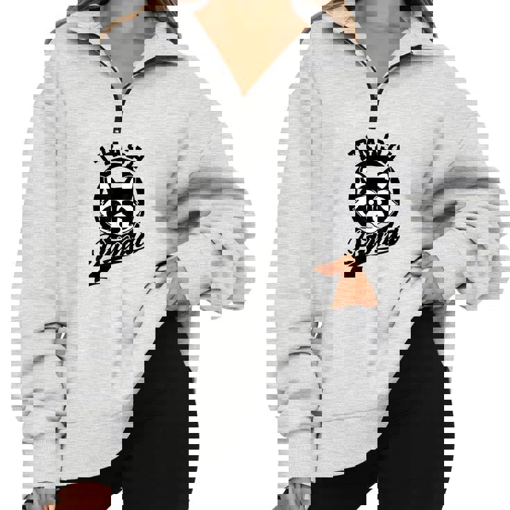 Raccoon Half-Zip Oversized Sweatshirt - Funny Animal Meme Theme Raccoon Half-Zip Oversized Sweatshirt - Funny Animal Meme Theme