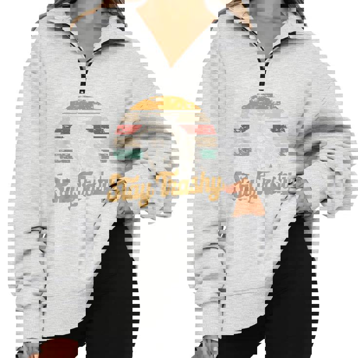 Stay Trashy Opossum Raccoon Internet Memes Meme Half Zip Oversized Sweatshirt Stay Trashy Opossum Raccoon Internet Memes Meme Half Zip Oversized Sweatshirt