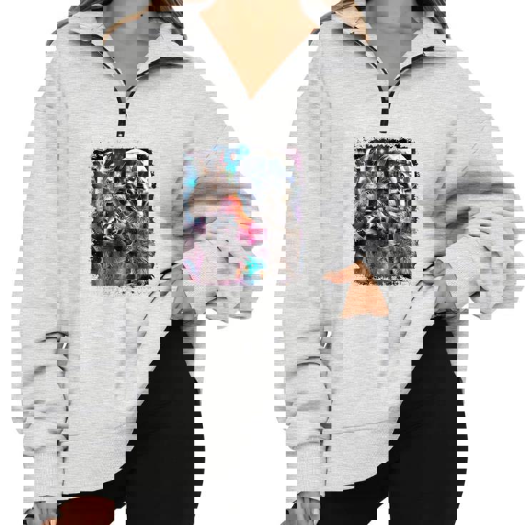 Three Racoon Moon 3 Racoon Moon Cursed Meme Half Zip Oversized Sweatshirt Three Racoon Moon 3 Racoon Moon Cursed Meme Half Zip Oversized Sweatshirt