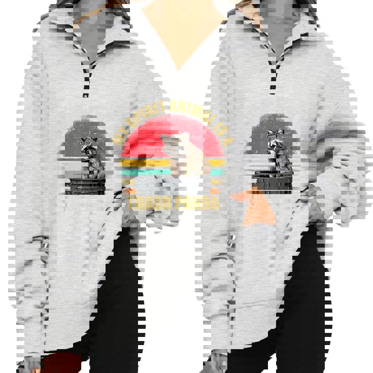 Trash Panda Enthusiast Sweatshirt - Oversized Half-Zip for Raccoon Lovers Trash Panda Enthusiast Sweatshirt - Oversized Half-Zip for Raccoon Lovers