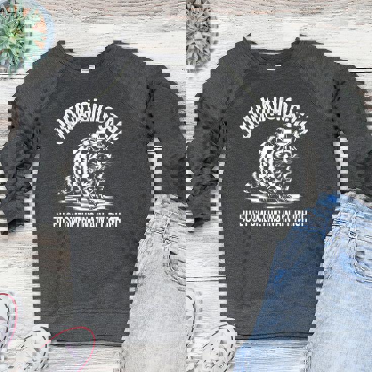 Cowboy Raccoon Women's Raglan Sweatshirt - Humorous Casual Wear