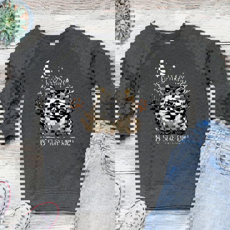 Funny Racoon Women's Raglan Sweatshirt - It's Called Trash Can
