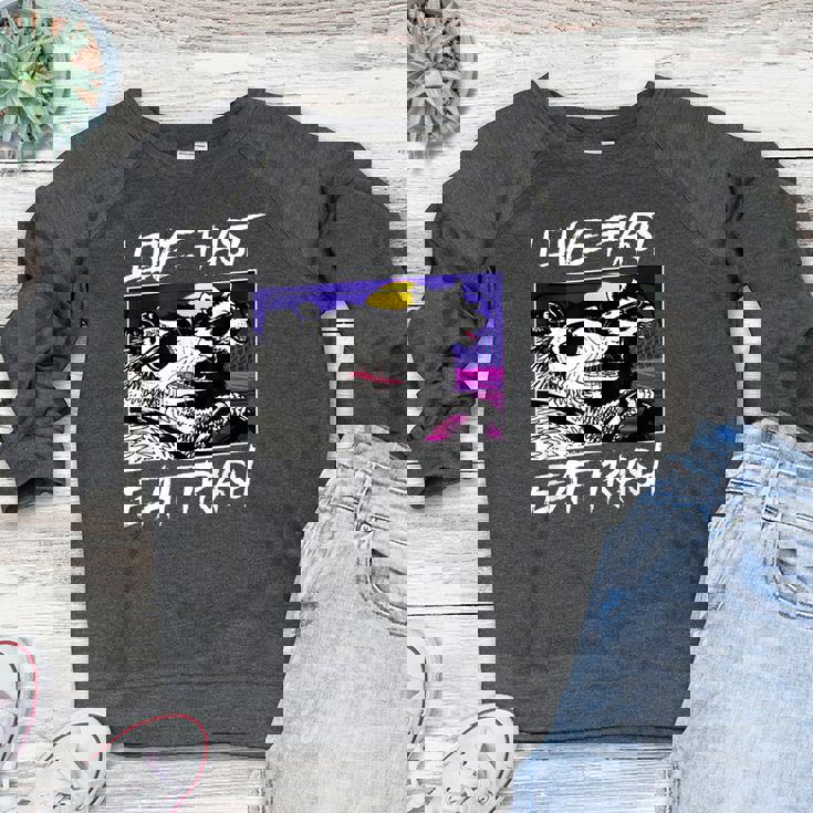 Panda-Eat Trash Raglan Sweatshirt - Women | Animal Lover Style