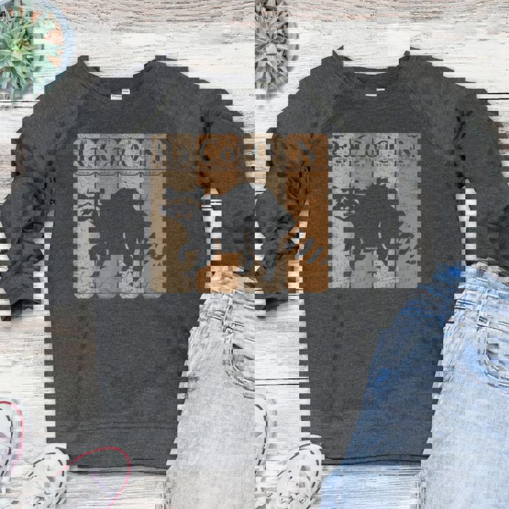 Raccoon Chemistry Periodic Table Women's Raglan Sweatshirt
