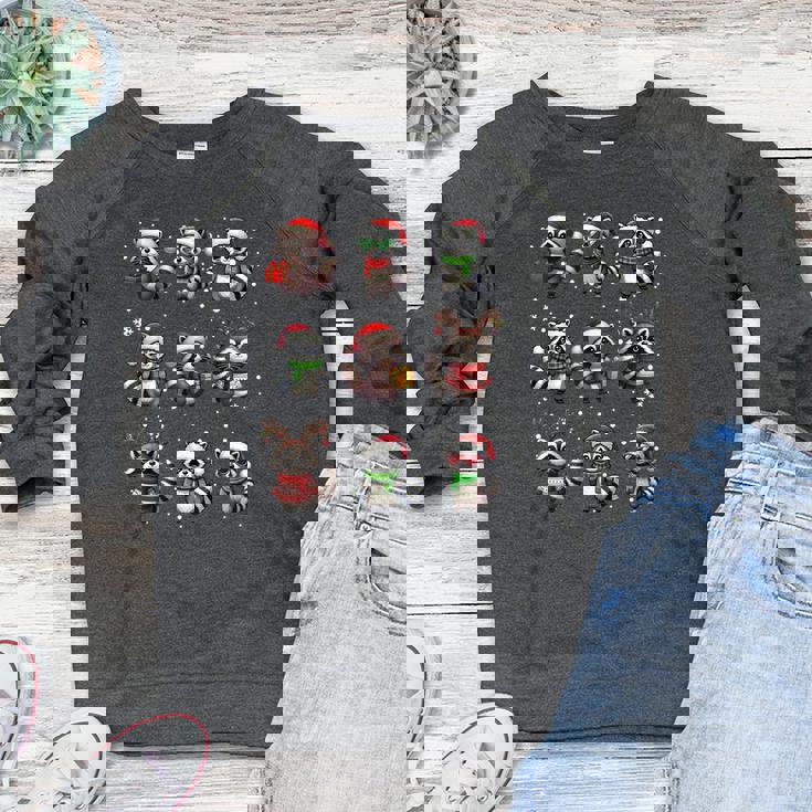 Raccoon Christmas Women's Sweatshirt – Cute Pajama Style