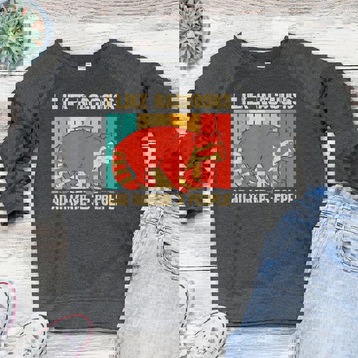 Raccoon Lover Women's Crewneck Sweatshirt - Quirky Introvert Tee