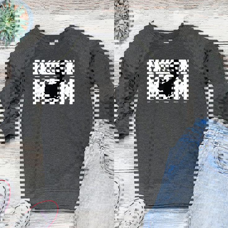 Raccoon Mom Tee - Cozy Crewneck Sweatshirt | Animal Lover Gift