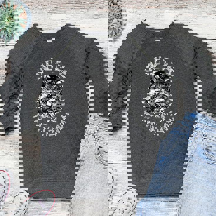 Save The Trash Pandas Crewneck Sweatshirt - Fun Animal Lover Gift