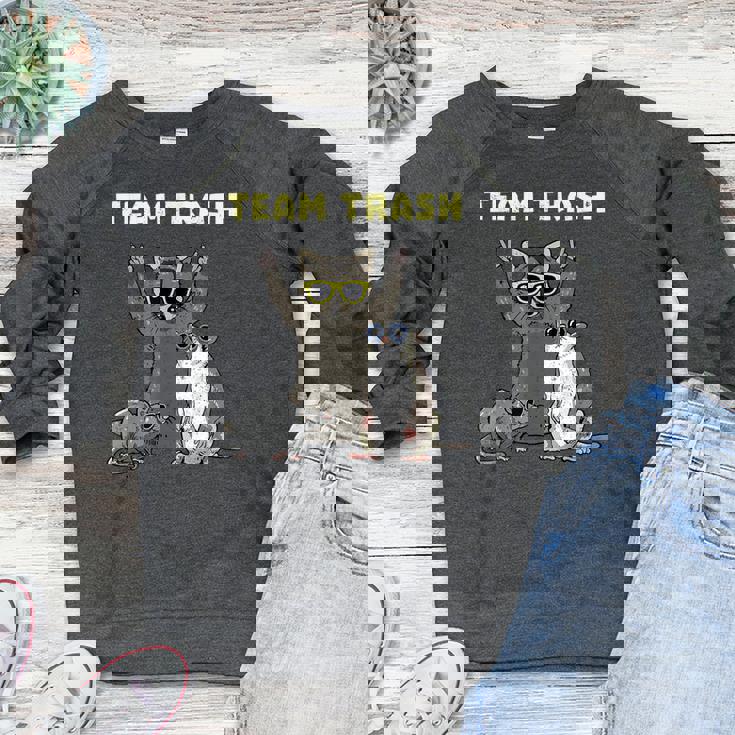 Team Trash Animal Crewneck | Women's Raglan for Casual Days