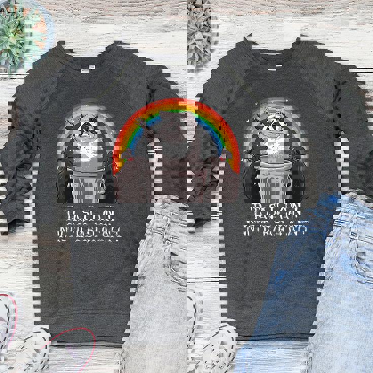 Trash Panda Raccoon Women's Raglan Sweatshirt | Fun Humor