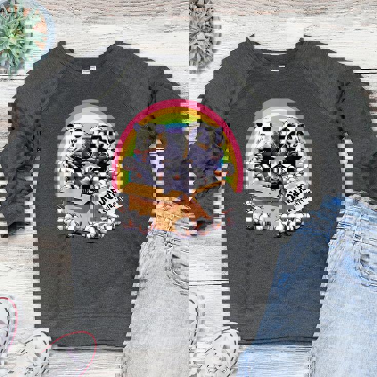 Adopt a Street Cat Raglan Sweatshirt - Vintage Animal Design