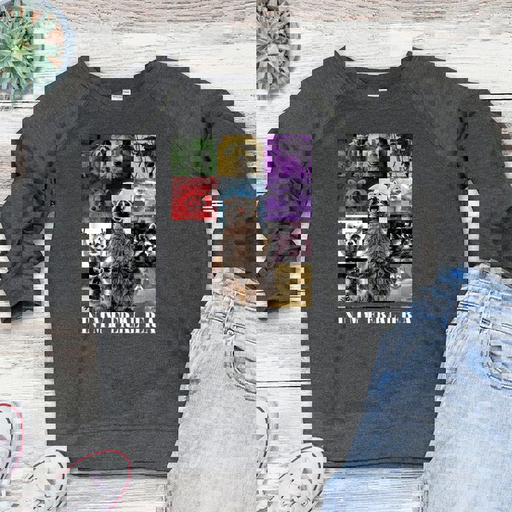 Feral Raccoon Meme Raglan Sweatshirt - Women's Crewneck Fun Feral Raccoon Meme Raglan Sweatshirt - Women's Crewneck Fun