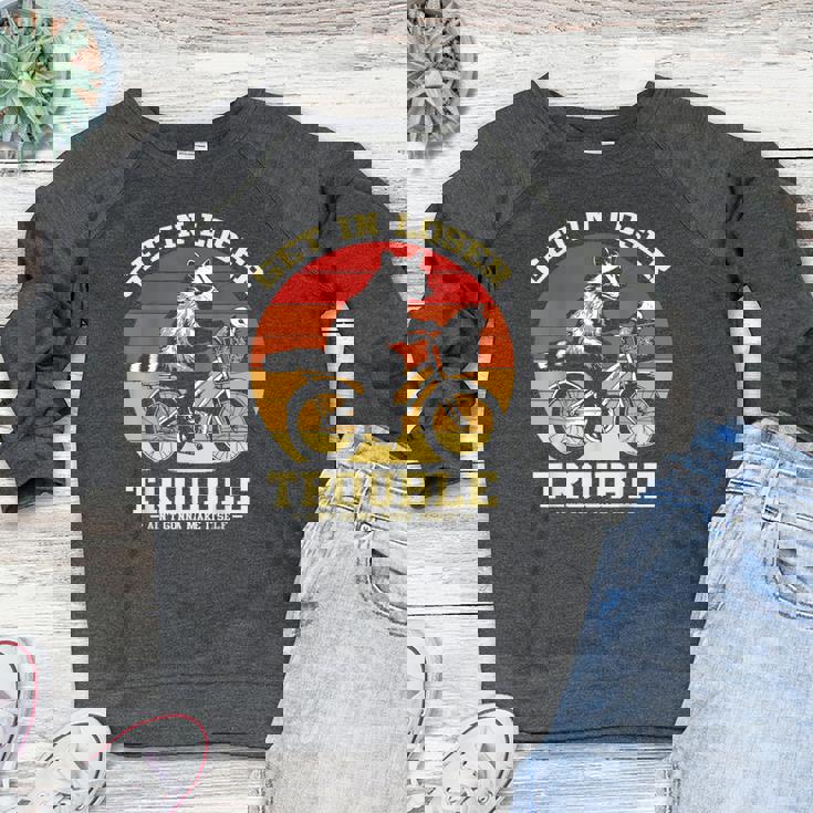 Get In Loser Women's Crewneck Sweatshirt | Fun Raccoon Opossum Theme