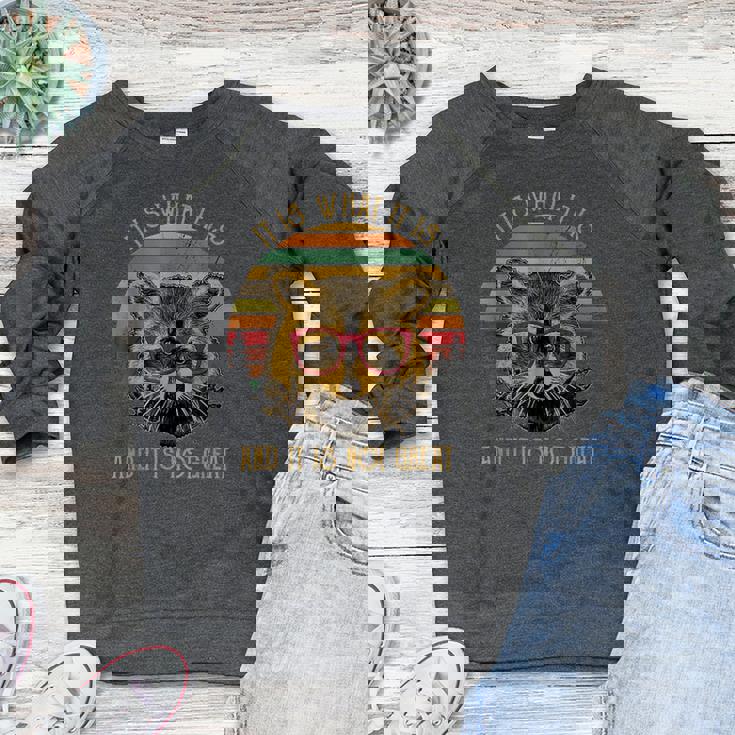 Raccoon Cartoon Women's Crewneck Sweatshirt - Fun Kids Design Raccoon Cartoon Women's Crewneck Sweatshirt - Fun Kids Design