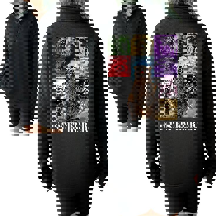 Feral Era Raccoon Sweatshirt - Oversized Half Zip - Fun Meme Style Feral Era Raccoon Sweatshirt - Oversized Half Zip - Fun Meme Style