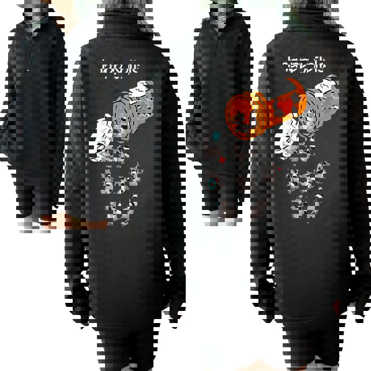 Happy Raccoon Lover Half-Zip Oversized Sweatshirt Happy Raccoon Lover Half-Zip Oversized Sweatshirt