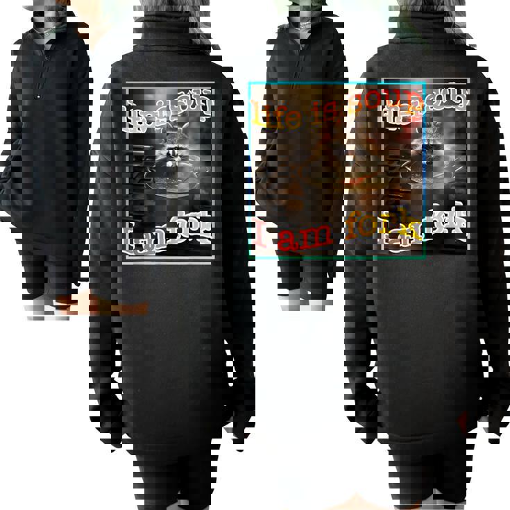 Oddly Specific Raccoon Meme Half Zip - Fun Ironic Sweatshirt