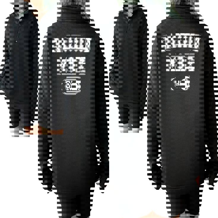 Raccoon Mode Oversized Half Zip Sweatshirt – Animal Lover