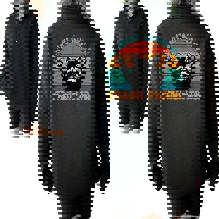 Raccoon Spirit Animal Sweatshirt | Cozy Half Zip | Oversized Style