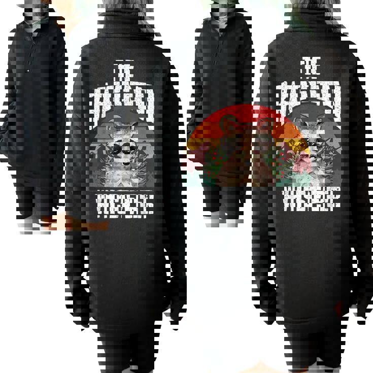 Raccoon Whisperer Oversized Half Zip Sweatshirt | Vintage Lover Theme