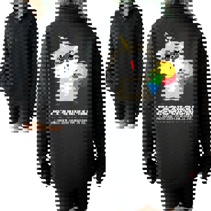 Racoonicorn Half Zip Oversized Sweatshirt - Unisex | Fun & Quirky Racoonicorn Half Zip Oversized Sweatshirt - Unisex | Fun & Quirky